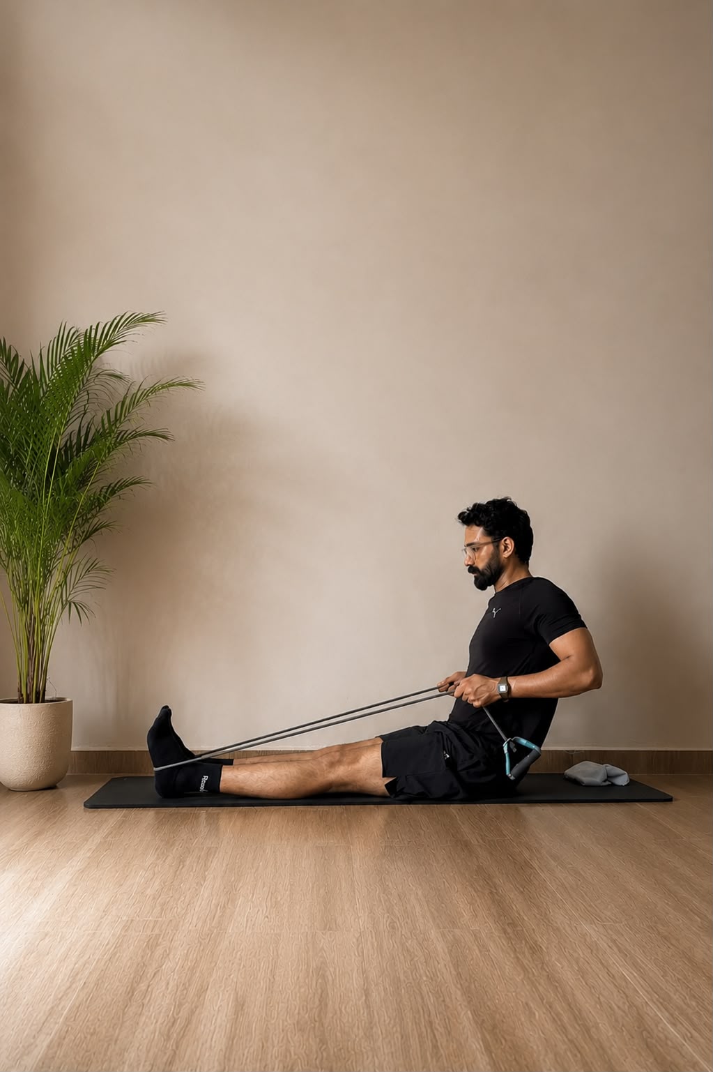 Aditya training with resistance band